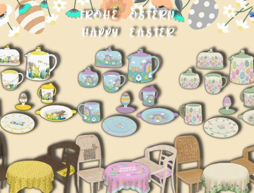 Easter table setting/Easter tableware