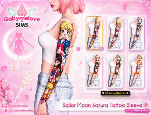 Sailor Moon Sakura Tattoo Sleeve 🌸 (Full Sleeve + Patreon Exclusive Version)