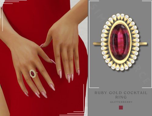PATREON - Ruby Gold Cocktail Ring right