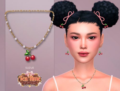 Tea Time Cherry Necklace