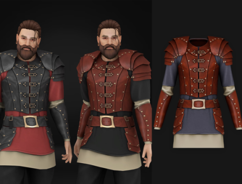 Fantasy Kingdom Leather Armour Male - Top
