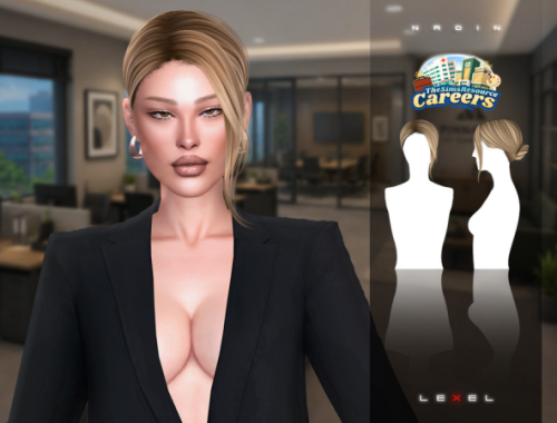 Lexel - Nadin Elegant Bun With Wavy Frontal Part "adult Hairstyle" By Lexel_s