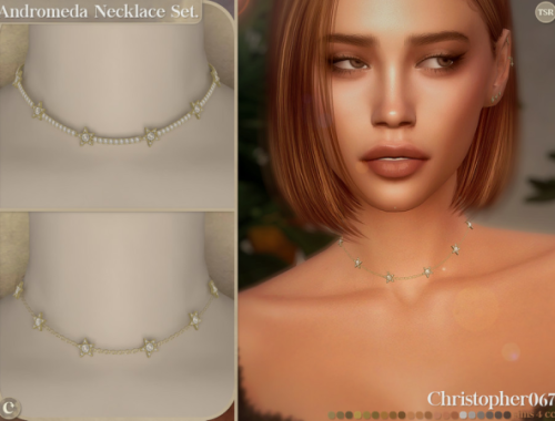 Andromeda Necklace Set - Diamond-studded Star Charm Necklaces - Christopher067