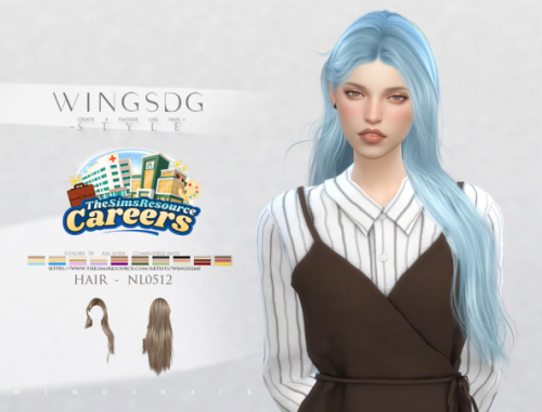 Wings-ts4-left Long Straight Hair Nl0 5 1 2 By Wingssims