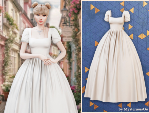 Romantic Puff Sleeve Gown By Mysteriousoo