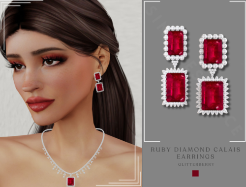 Patreon - Ruby Diamond Calais Earrings