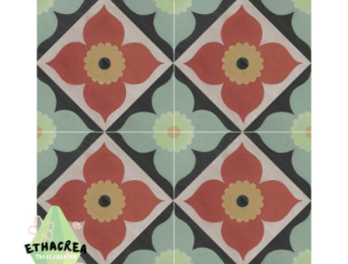 Bold Bloom Tiles By Ethacrea