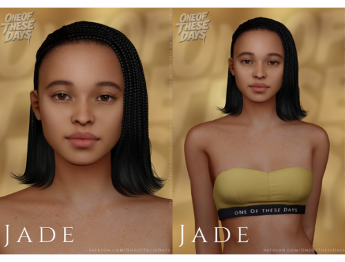 Jade - Skin / Skinoverlay + Facemask, Nosemask, Lipstick & Tray Files