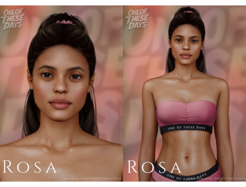Rosa - Skin/skinoverlay + Facemask, Nosemask, Blush, Lipstick & Tray Files