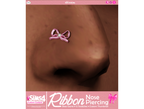 Ribbon Nose Piercings By Dhream