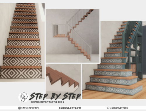 Step By Step Stairs Cc Sims 4 By Syboulette