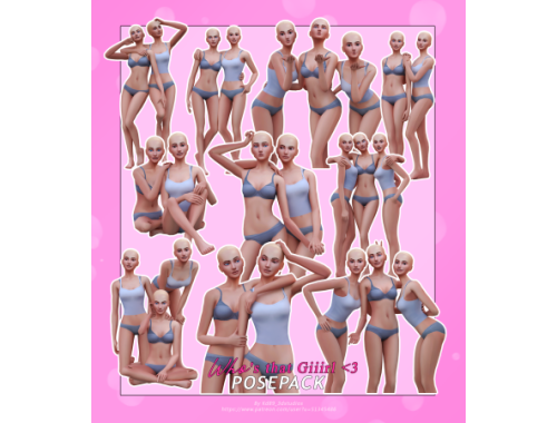 Who's That Girl 💖 P2 Pose Pack By Kd-きしん