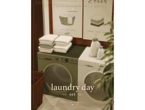 Laundry Day Cc Set By Mochiimoss