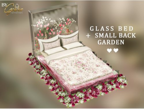 Silkrose Glass Bed