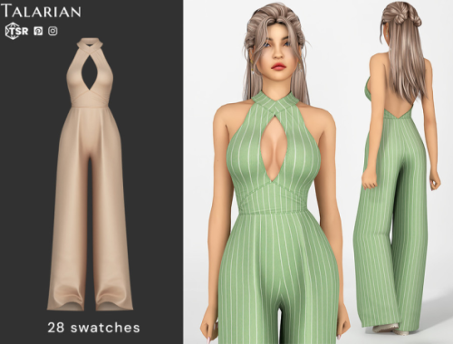 Goldie Halter Neck Cutout Jumpsuit