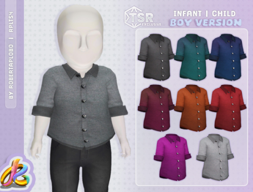 Boys' Set - Classic Collared Shirt For Infant And Child By Robertaplobo