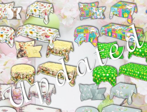 Tablecloths and cushions