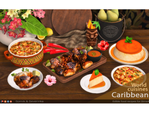 Jerk Chicken, Arroz Con Gandules And Flan - Set "caribbean"