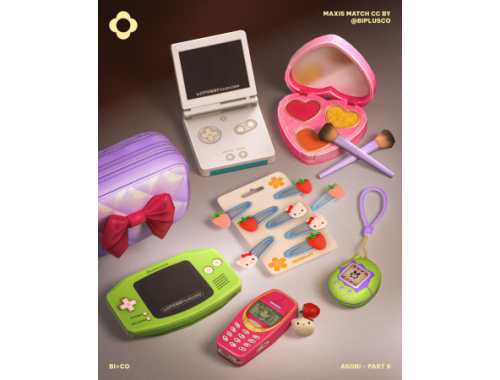 Asobi Part 6 Set - Nokia, Gameboy, Switch, Tamagochi Clutter