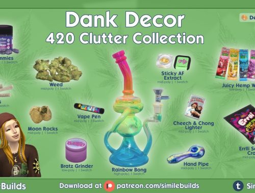 The Sims 4: Dank Décor 🌿😮‍💨 420 Clutter Collection
