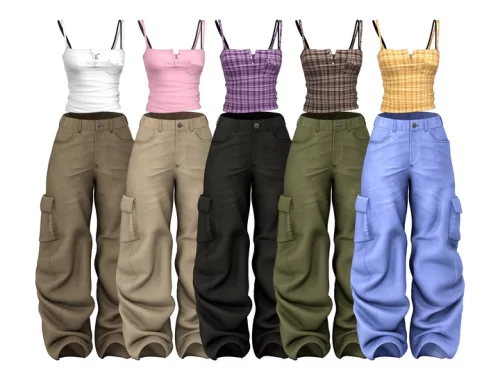 (bluepill) 2026drop_32/33/34 Tank Top And Cargo Pants