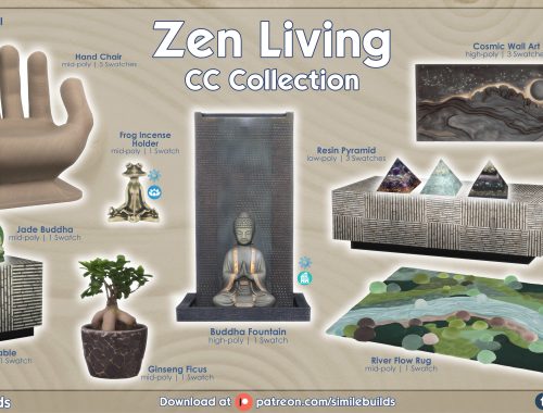 The Sims 4: Zen Living 🧘🏻‍♀️ CC Collection