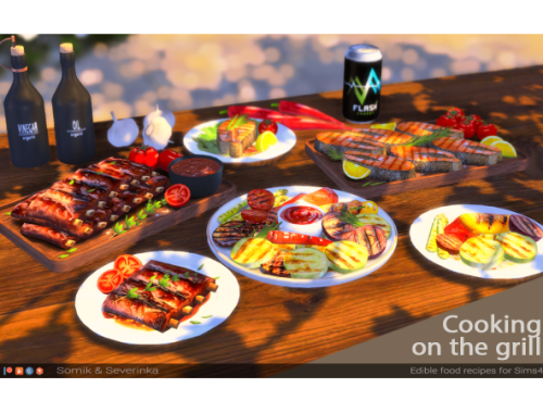Grilled Dishes - Salmon, Ribs And Veggies By Somik_severinka