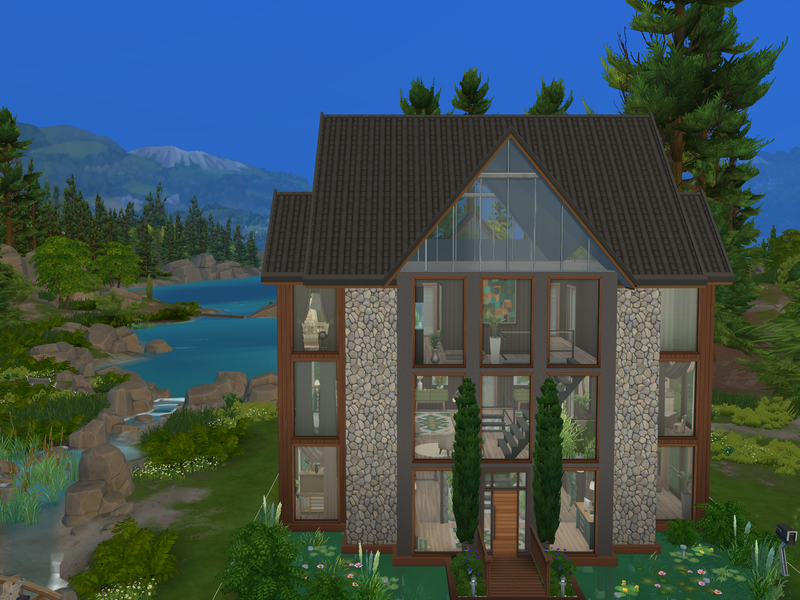 Everwood Lodge - No Cc The Sims 4 Build