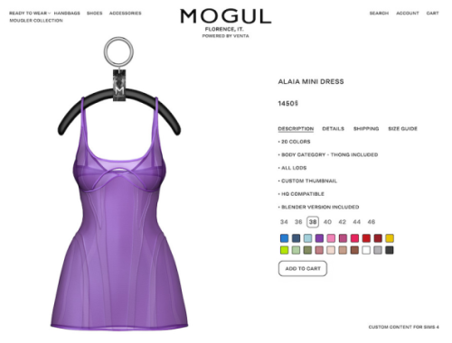 Mogul - Alaia Mini Dress (patreon Exclusive)