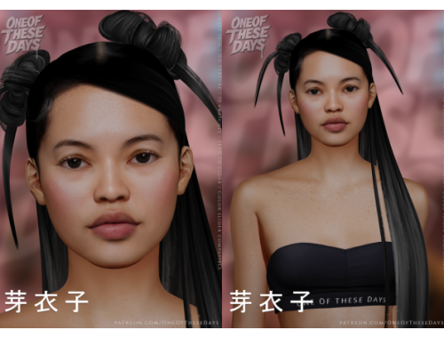 芽衣子 - Skin/skinoverlay + Facemask, Blush, Lipstick & Tray Files