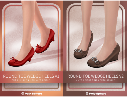 Round Toe Wedge Heels V1 & V2