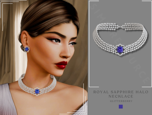 Patreon - Royal Sapphire Halo Necklace