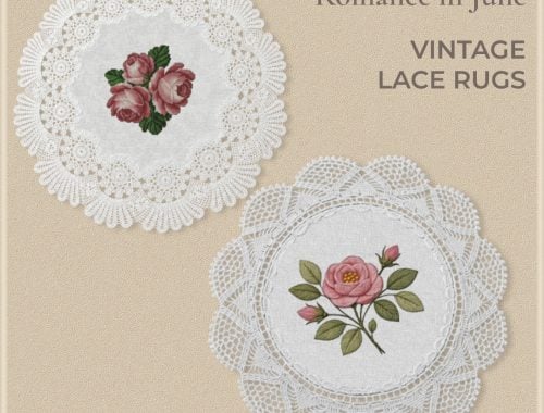 Romance in June Vintage Lace Rugs