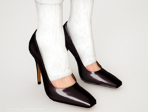 Stiletto Pump With Ribbed Sock