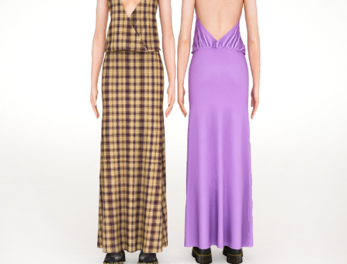 V-neck Halter Maxi Dress