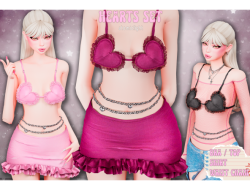 Hearts Set. + Waist Chain