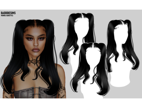 Badddiesims Monika Hairstyle