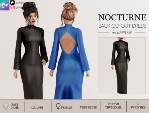 Nocturne - Back Cutout Dress
