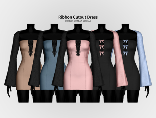 Ribbon Cutout Dress