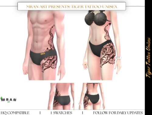 Tiger Tattoo Unisex