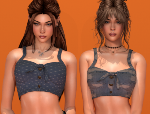 Clintdeep Ts4 Cc Emily Denim Camisole