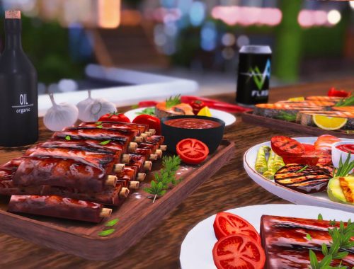 Grilled Dishes - Salmon, Ribs And Veggies By Somik_severinka