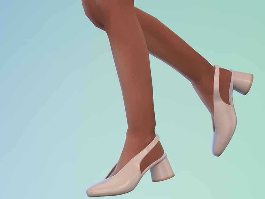 Child Slingback Block Heel Pumps - Image 3