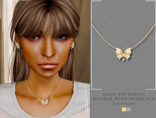 Patreon - Gold Butterfly Double Wing Necklace
