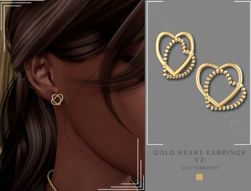 Patreon - Gold Heart Earrings V2