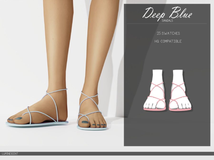 Deep Blue Sandals