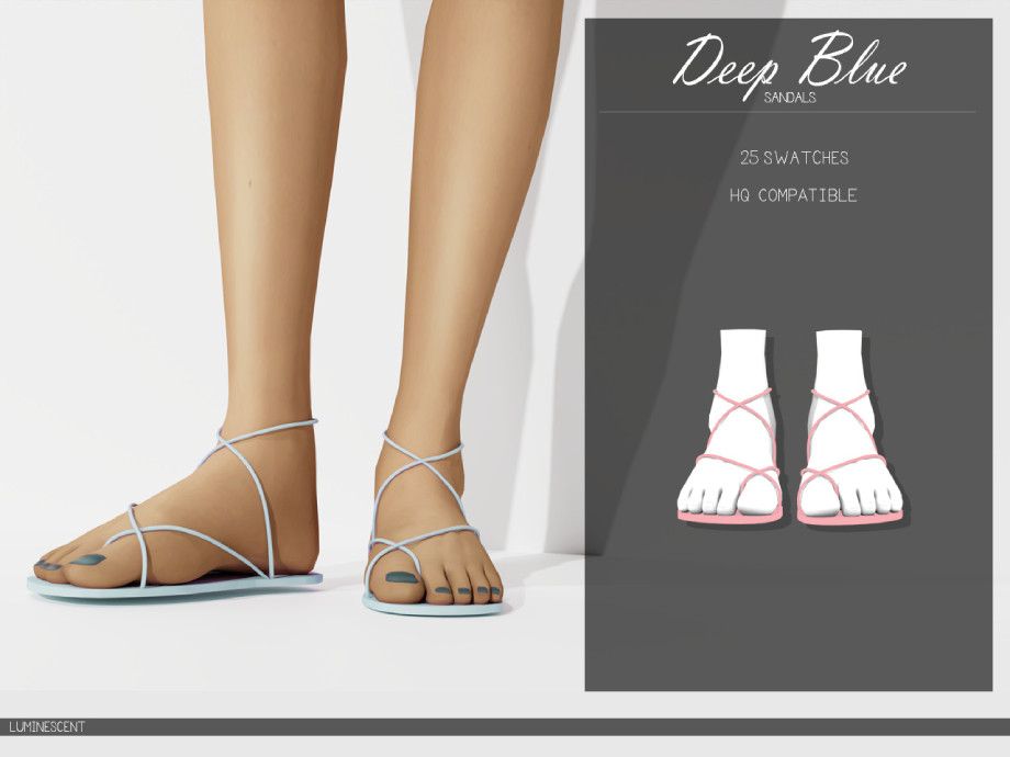 Deep Blue Sandals