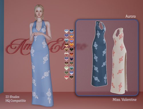 Aurora Long Soft Halter Dress