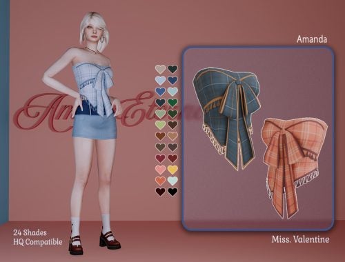 Amanda Bandeau Top With Bow On The Front