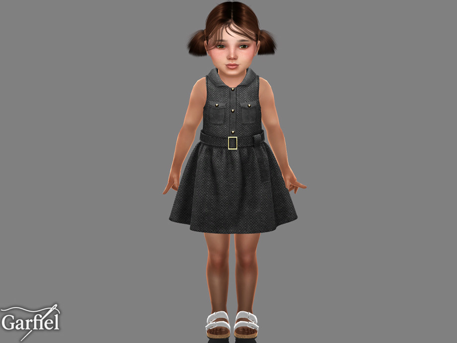 Toddler - Structured Belted Dress With Polished Utility Charm - Image 2